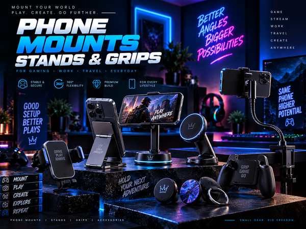 Phone Mounts, Stands & Grips