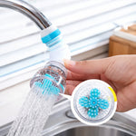 Faucet aerator extender spraying water into sink