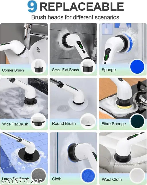 9-in-1 spin scrubber attachments and accessories