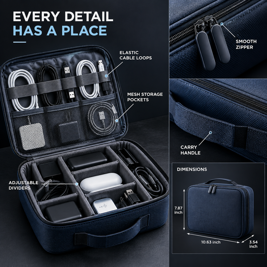 DenStore electronics organizer detail