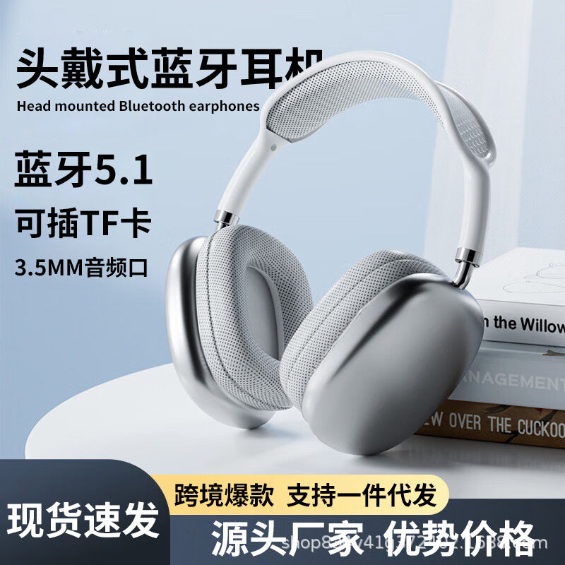 Net red cross-border explosions P9pm Bluetooth headset wireless headset subwoofer factory direct comfortable wear