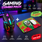 RGB Wired Gaming Mouse + Gaming Mouse Pad Combo | Ergonomic Gaming Setup